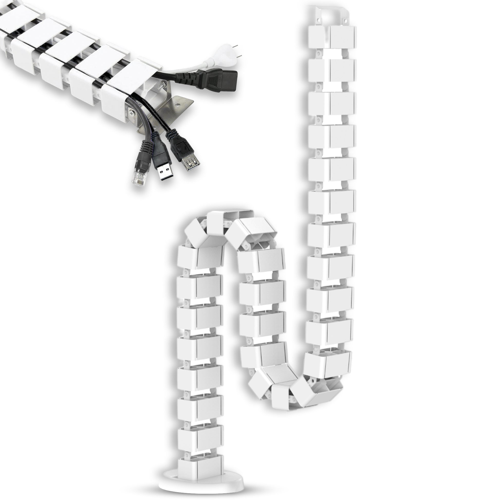 Organizador de cables de escritorio - Tablakala - TBCAB - 017 - W