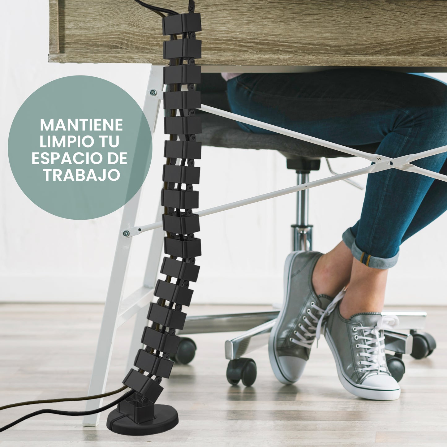 Organizador de cables de escritorio - Tablakala - TBCAB - 017 - B