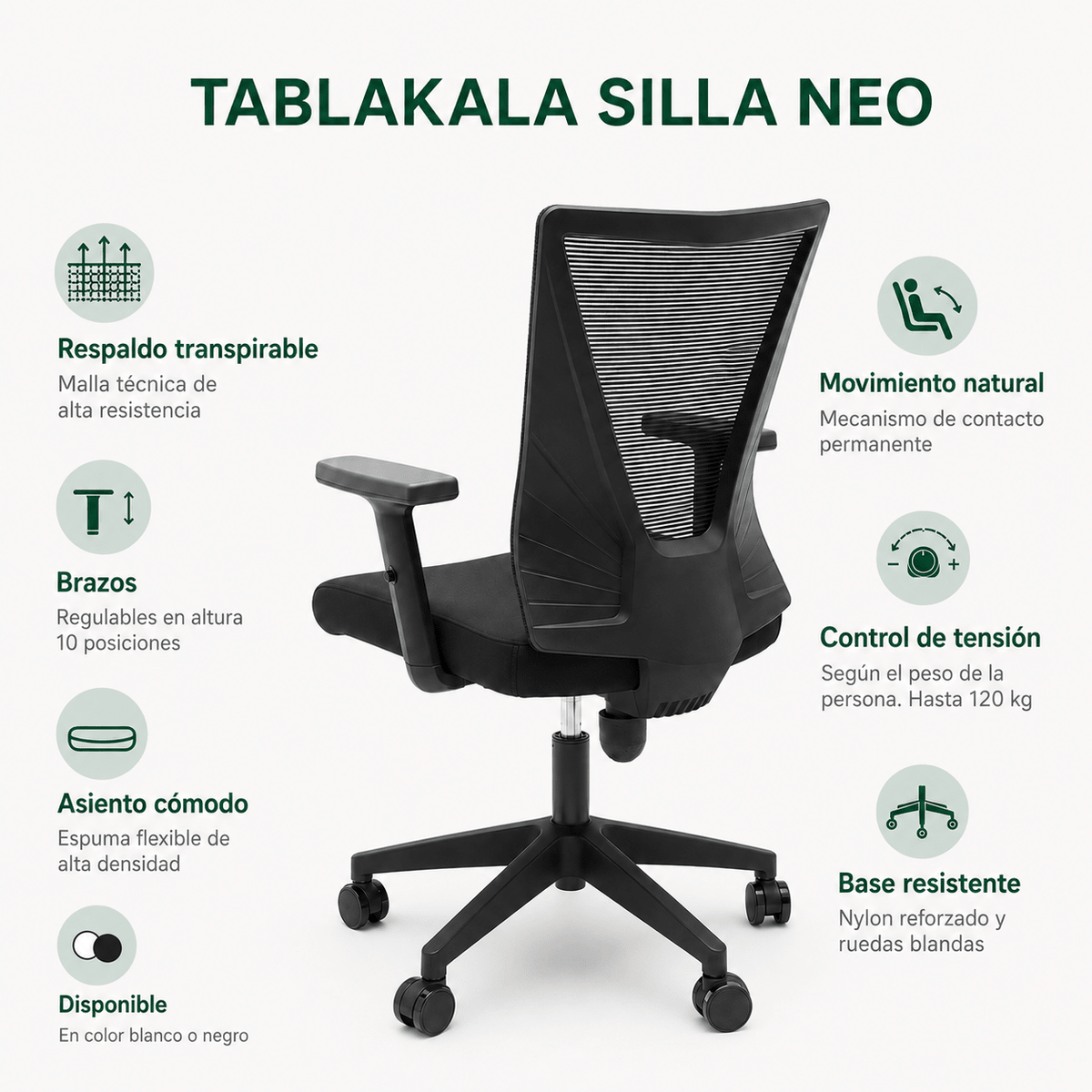 Silla ergonómica Neo - Tablakala - SIL-EU01