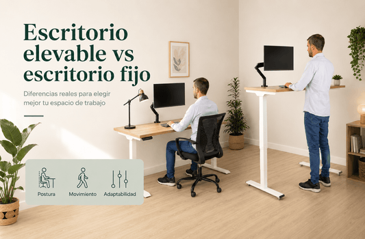 Escritorio elevable vs escritorio fijo: diferencias reales - Tablakala