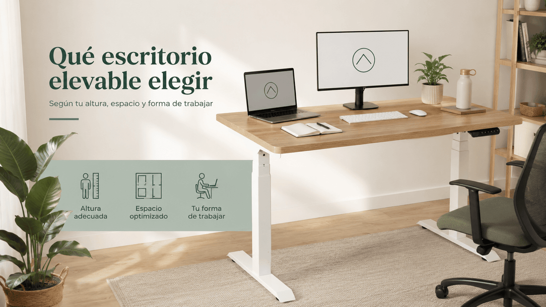 Qué escritorio elevable elegir según tu altura, espacio y forma de trabajar - Tablakala