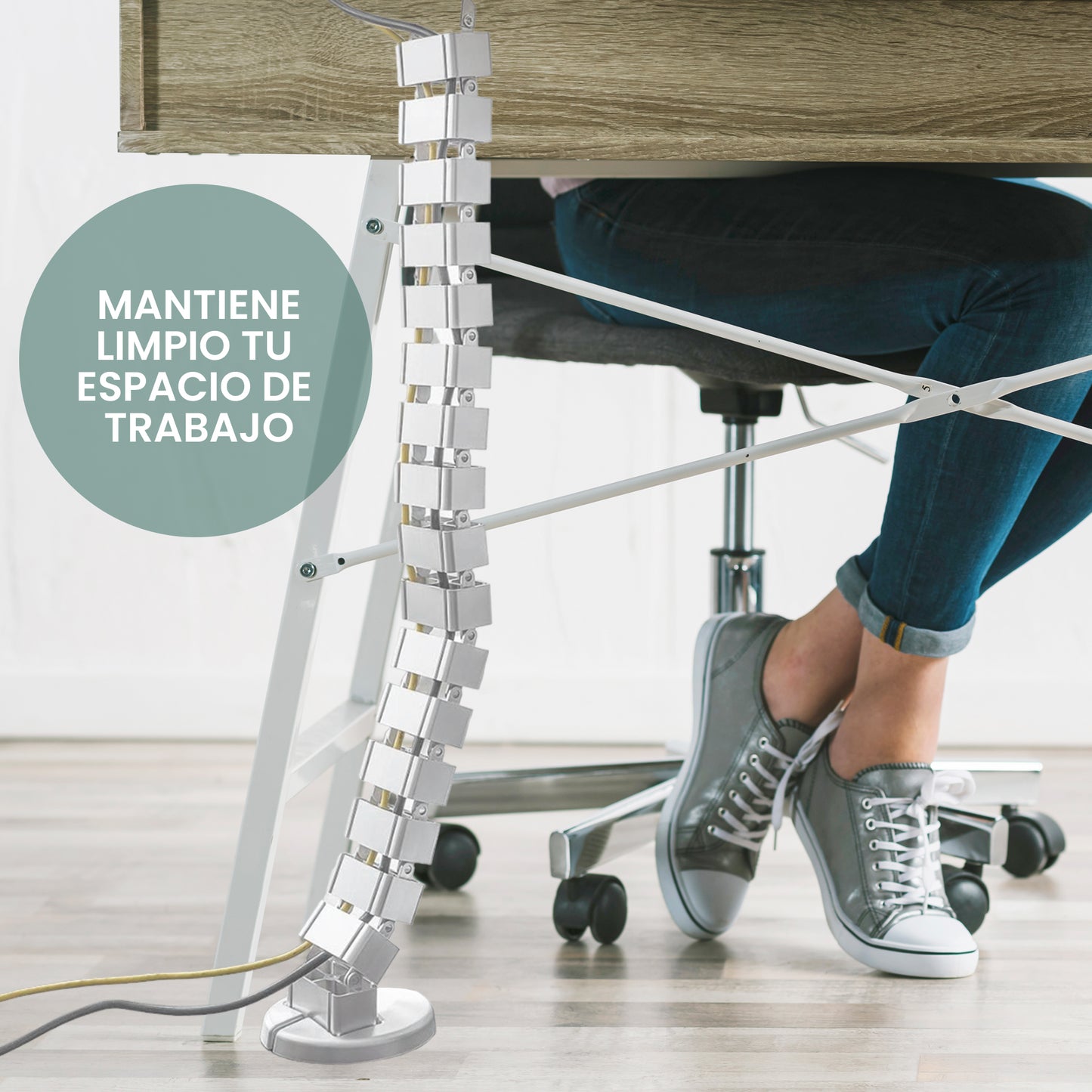 Desk cable organizer