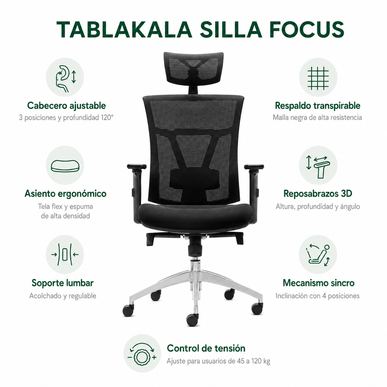 Silla ergonómica Focus
