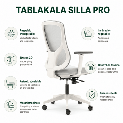 Silla ergonómica Pro - Tablakala - SIL-EU04