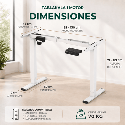 Tablakala 1 Motor | Escritorio elevable - Tablakala - TB-1MB-10060MA